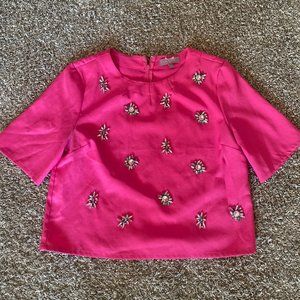 Pink Jeweled Top